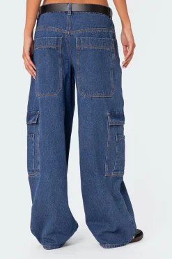 Super Oversized Belted Boyfriend Jeans