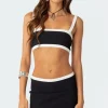 Sutton Contrast Ribbed Bra Top