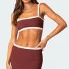 Sutton Contrast Ribbed Bra Top