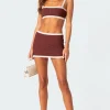 Sutton Contrast Ribbed Mini Skirt