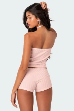 Sweetpea Ruched Pointelle Tube Top