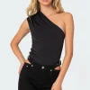 Tabby Gathered One Shoulder Bodysuit