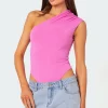 Tabby Gathered One Shoulder Bodysuit
