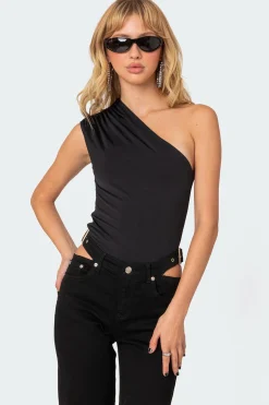Tabby Gathered One Shoulder Bodysuit
