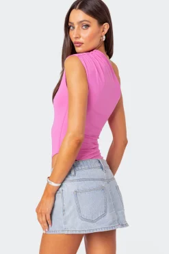 Tabby Gathered One Shoulder Bodysuit