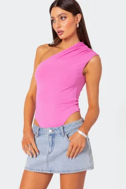 Tabby Gathered One Shoulder Bodysuit