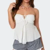 Tadria Drawstring Baby Doll Top