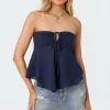 Tadria Drawstring Baby Doll Top