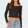 Tahlia V Neck Off Shoulder Top