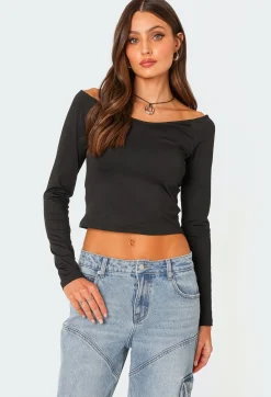 Tahlia V Neck Off Shoulder Top
