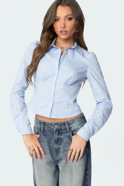 Tailored Pinstripe Button Up Shirt