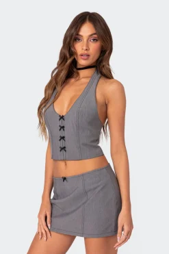 Take A Bow Halter Top