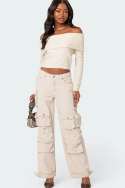 Tamara Fold Over Knit Top