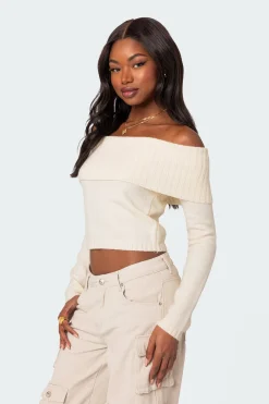Tamara Fold Over Knit Top