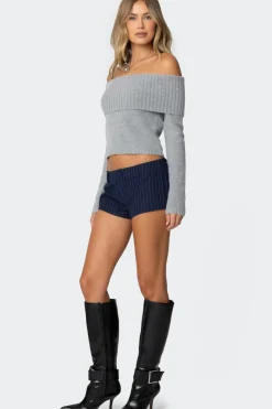 Tamara Fold Over Knit Top