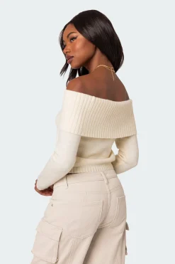 Tamara Fold Over Knit Top