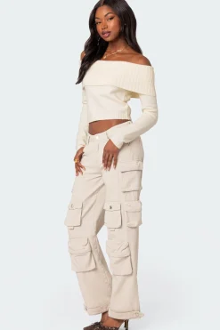 Tamara Fold Over Knit Top