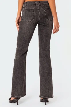 Tatum Washed Low Rise Flare Jeans
