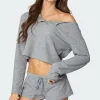 Teddy Cropped Waffle Top