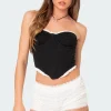 Tempting Textured Ruffle Hem Corset