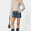 Tess Studded Denim Mini Skirt