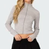 Tessa High Neck Zip Up Cardigan