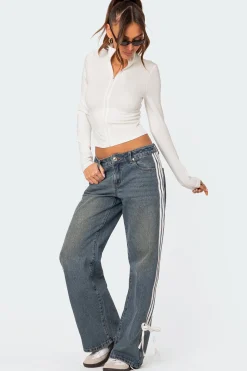 Tessa High Neck Zip Up Cardigan