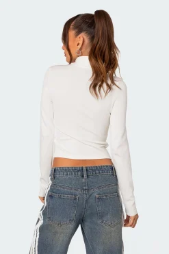 Tessa High Neck Zip Up Cardigan