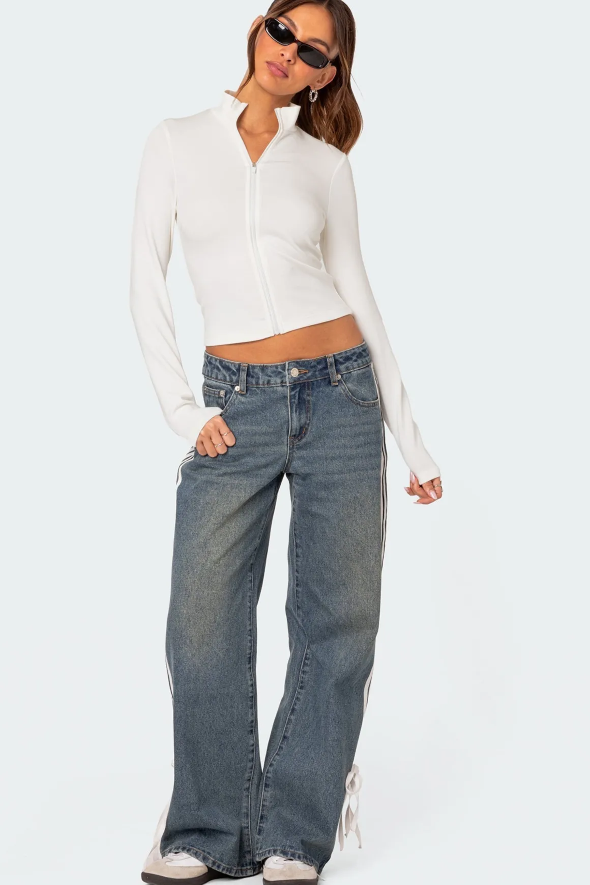 Tessa High Neck Zip Up Cardigan