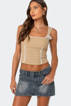 Textured Bustier Top