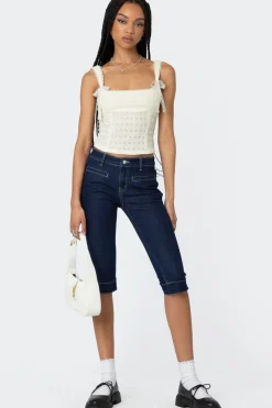 Textured Bustier Top