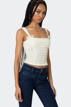 Textured Bustier Top
