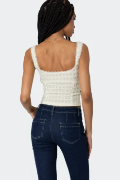 Textured Bustier Top