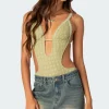 Textured Cut Out Bodysuit