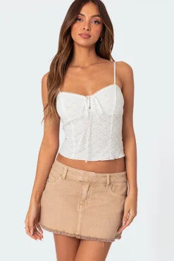 Textured Lacey Tank Top