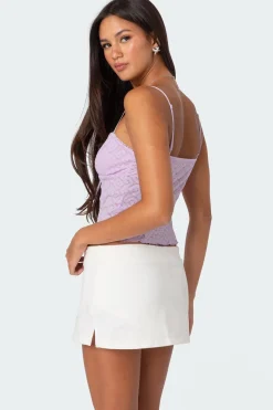 Textured Lacey Tank Top