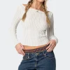 Textured Sheer Boat Neck Top