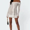 Textured Sheer Lace Mini Dress