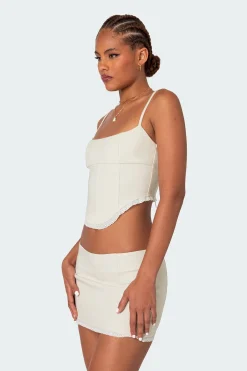 Thora Woven Lace Up Corset