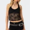 Tia Sheer Lace Halter Top
