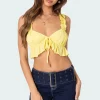Tie Front Ruffled Top