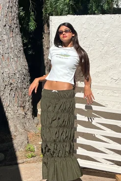 Tiered Scrunch Maxi Skirt