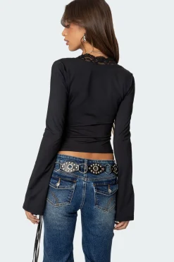 Tina Lacey Plunge Neck Top
