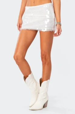 Tink Sequin Low Rise Mini Skirt