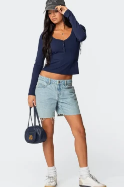 Tomboy Low Rise Denim Shorts