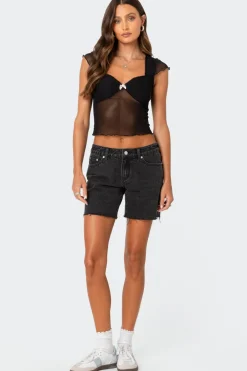 Tomboy Low Rise Denim Shorts