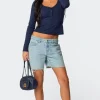 Tomboy Low Rise Denim Shorts