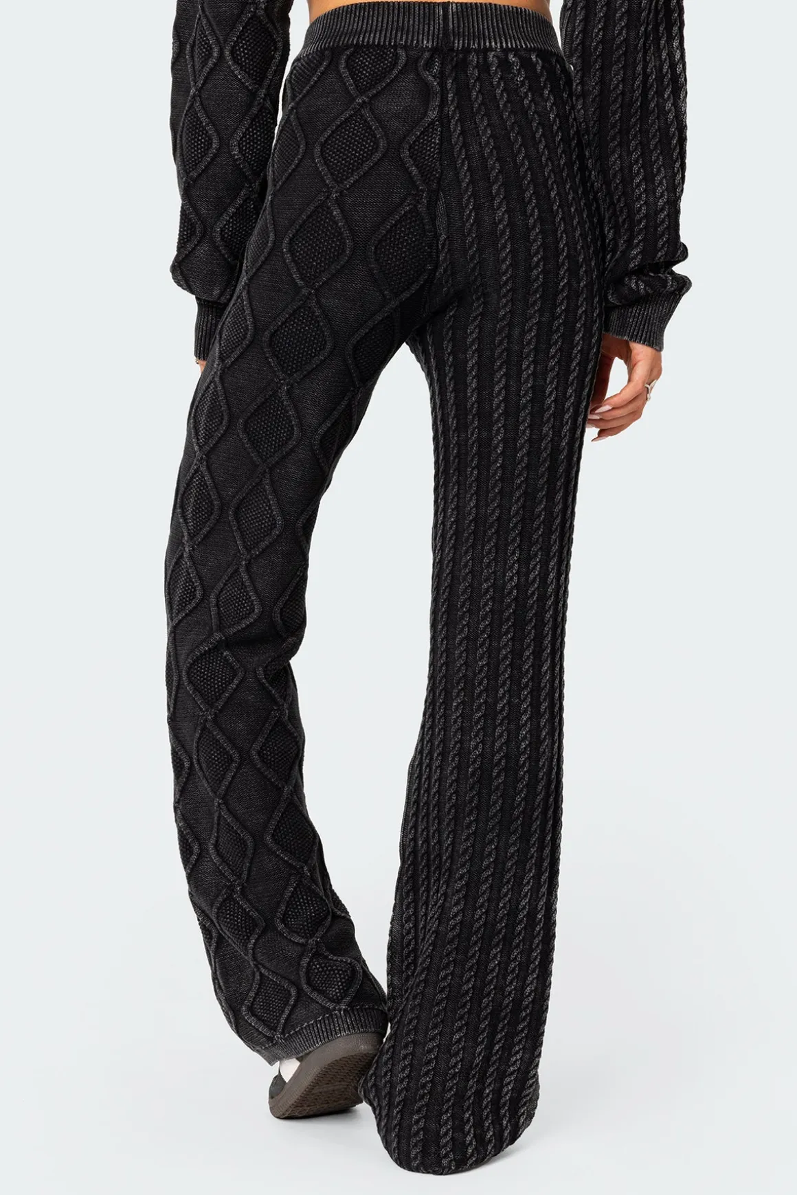 Toni Acid Wash Cable Knit Pants