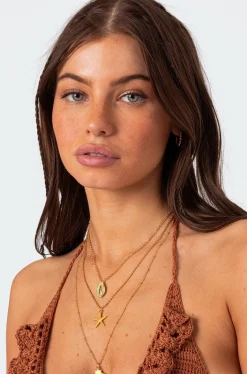 Triple Charm Layered Necklace