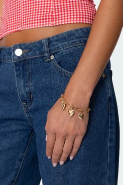 Triple Heart Charm Bracelet
